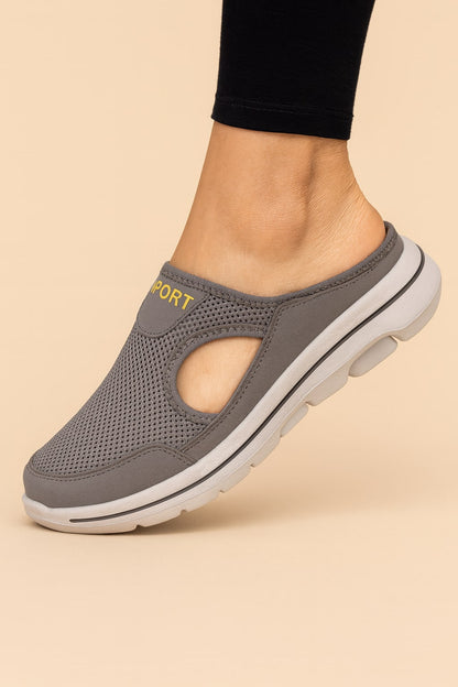 Sandals Backless Mesh Slip On Mule with Side Cut Out 3