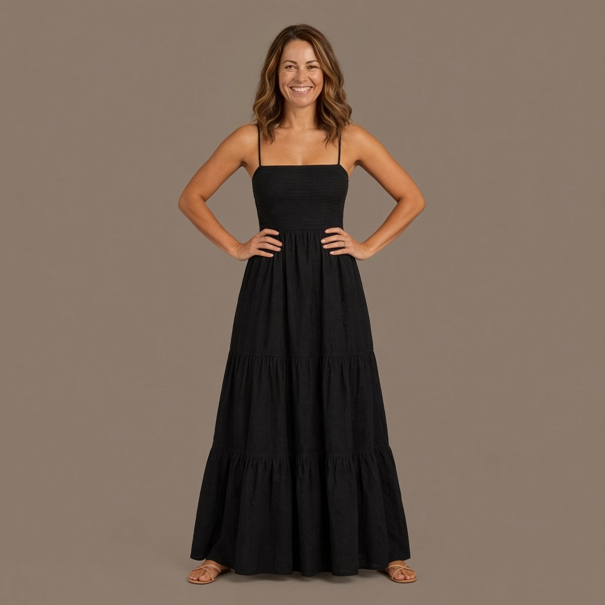 Backless Tiered Maxi Dress