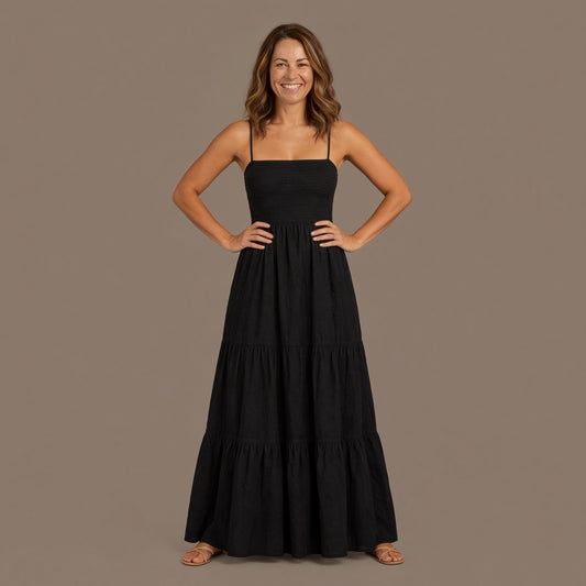 Backless Tiered Maxi Dress