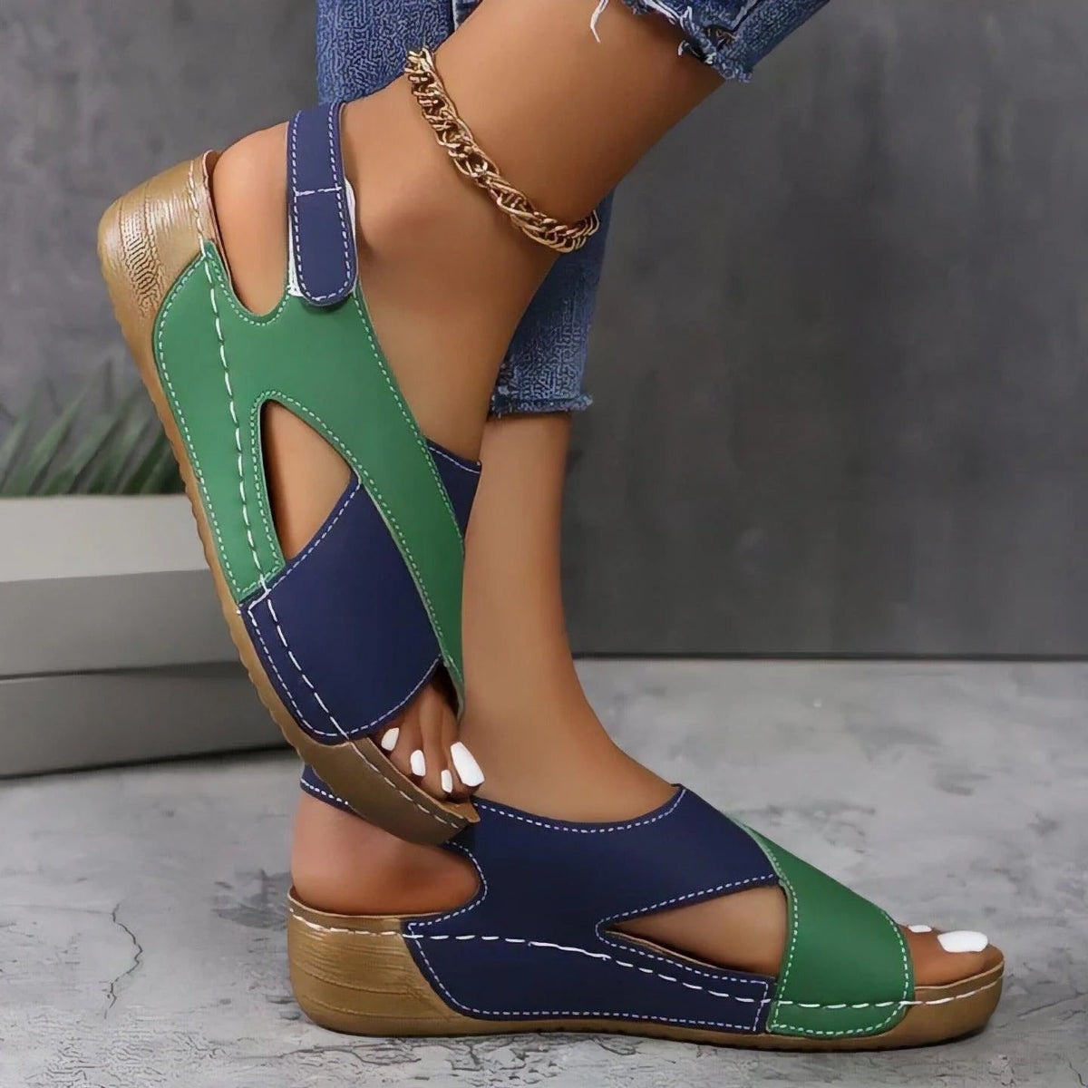 Crossover Strap Wedge Sandals with Adjustable Slingback 7