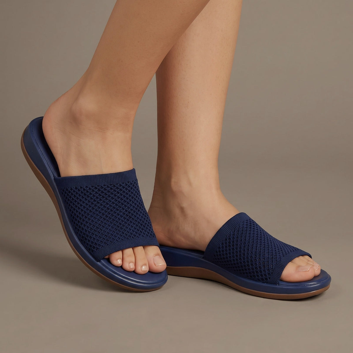 Sandals Knit Slide with Cushioned Sole for Summer 1