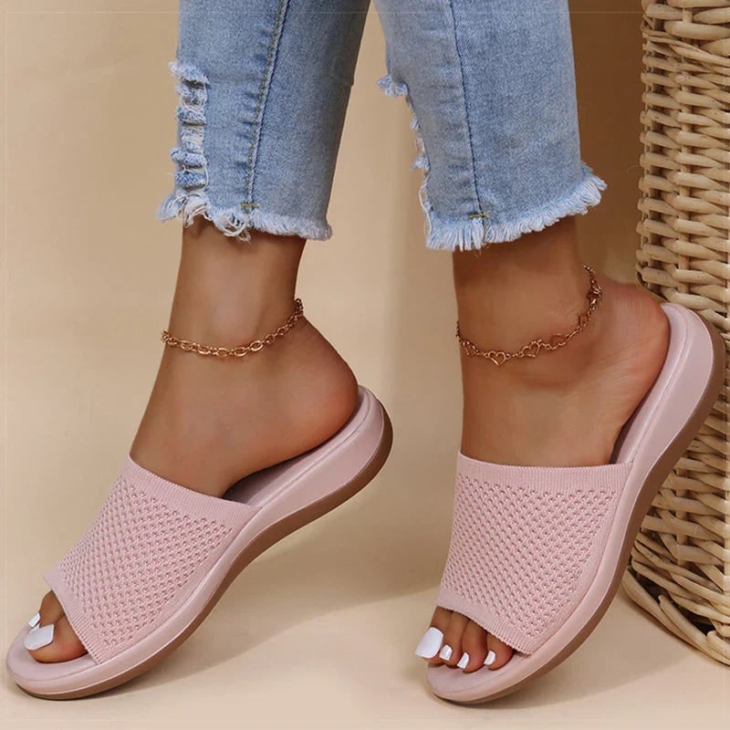 Sandals Knit Slide with Cushioned Sole for Summer 2