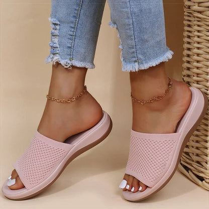 Sandals Knit Slide with Cushioned Sole for Summer 2