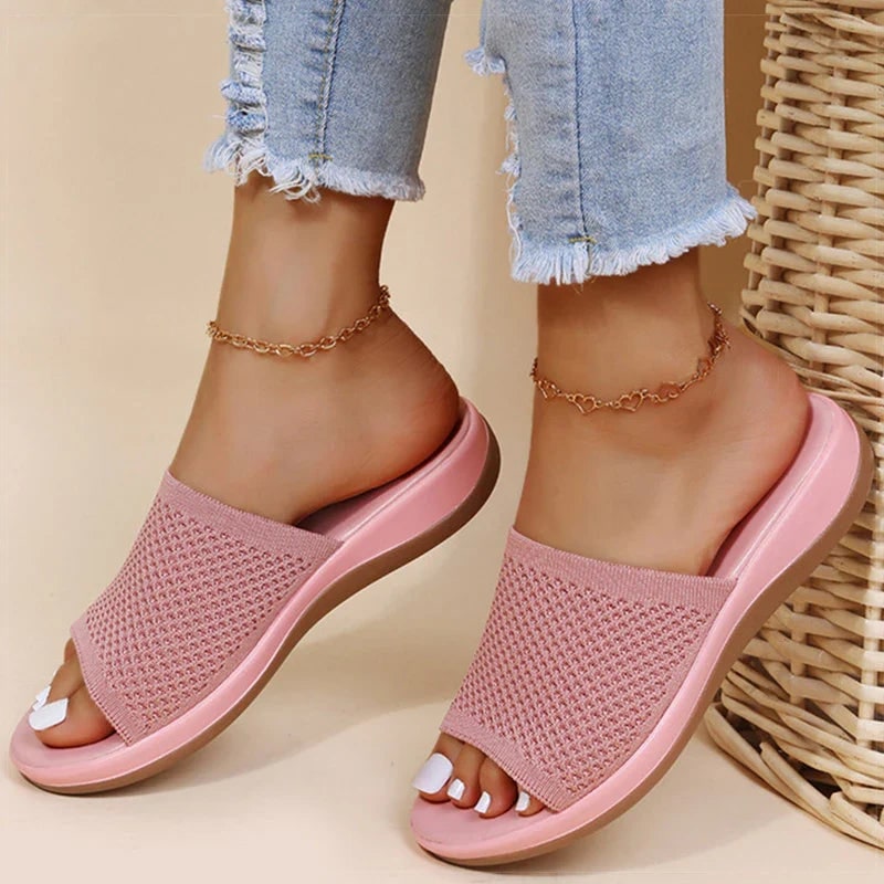 Sandals Knit Slide with Cushioned Sole for Summer 4