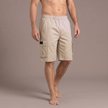 Cargo Shorts Men Loose Fit Cotton with Flap Pocket