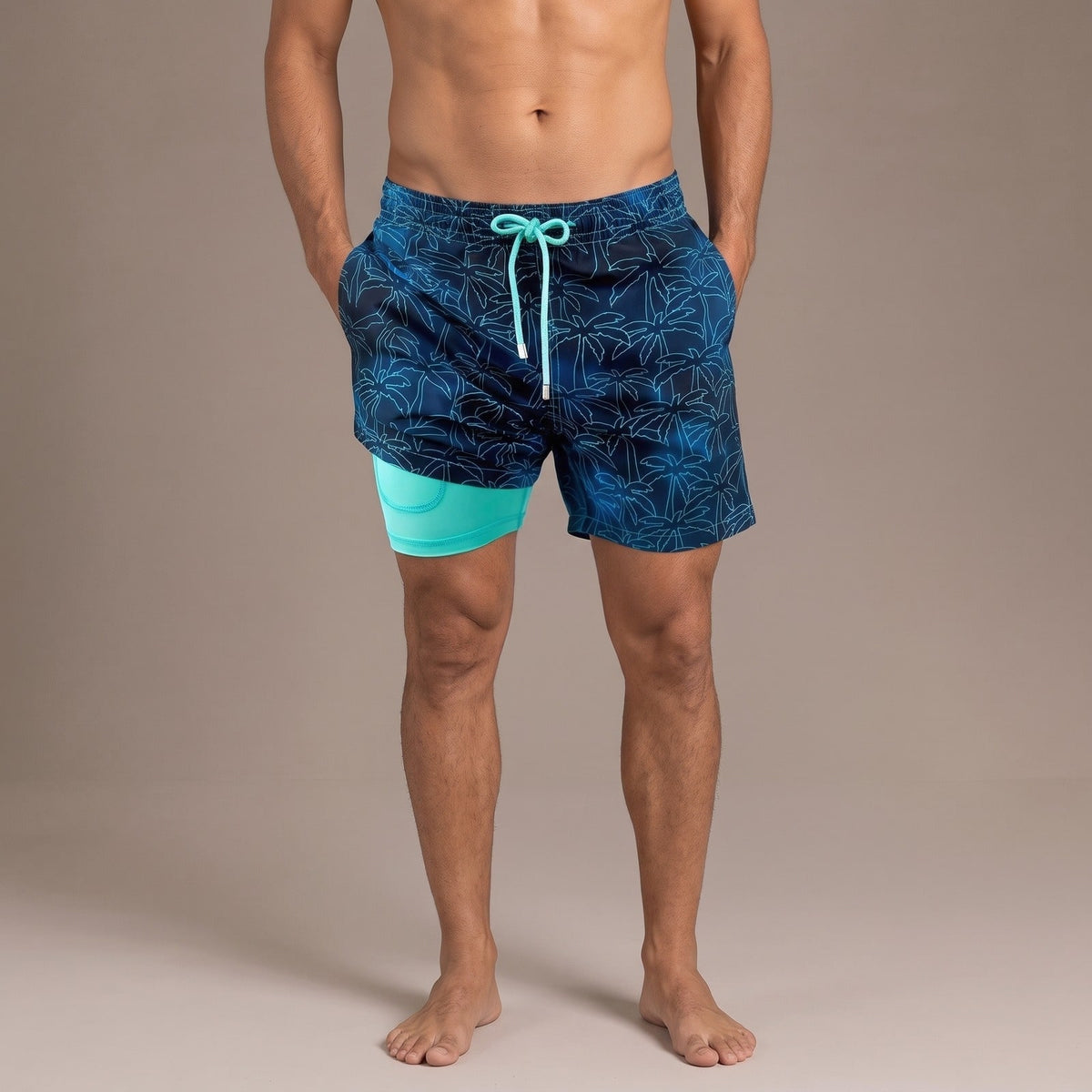 Swim Shorts for Men Quick Dry with Built In Liner and Drawstring Waist