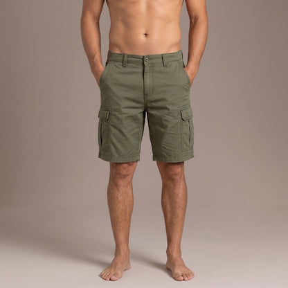 Cargo Short Men Utility Vintage Shorts with Flap Pockets