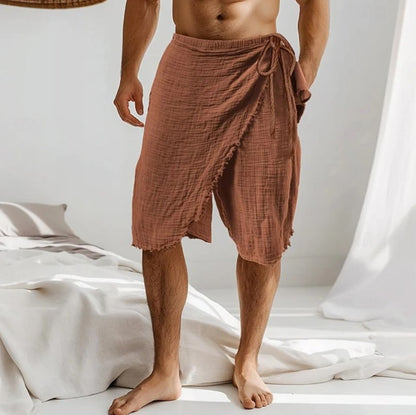 Mens Sarong Beach Wrap in Rust