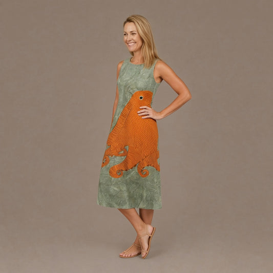 Octopus Print Cotton Sundress