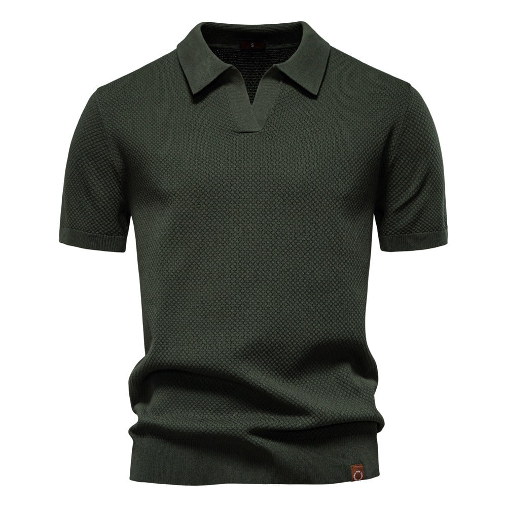 Short Sleeve Polo Shirt for Men in Dark Green