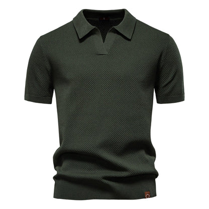 Short Sleeve Polo Shirt for Men in Dark Green