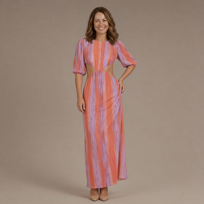 Side Cut Out Tie Dye Dress