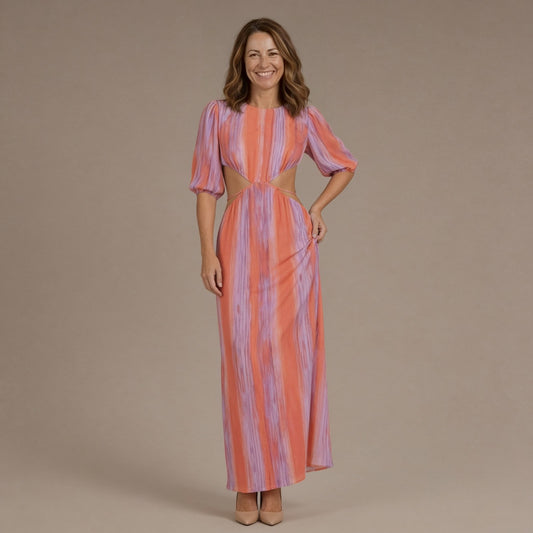 Side Cut Out Tie Dye Dress