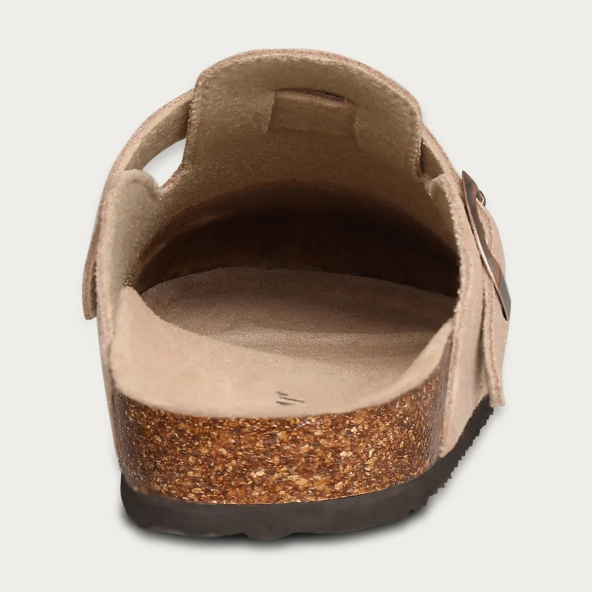 Sandals Suede Clog with Buckle Strap and Cork Footbed 3