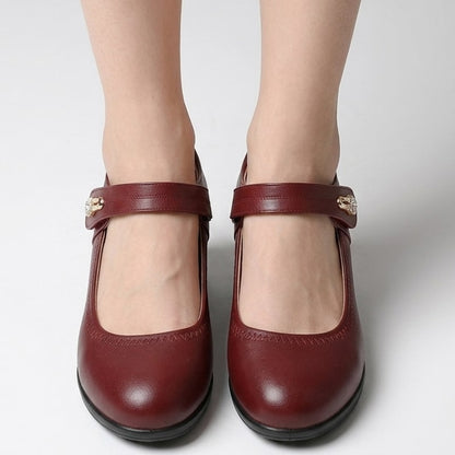 Sandals with Wedge Heel, Closed Toe Mary Jane Shoes 3